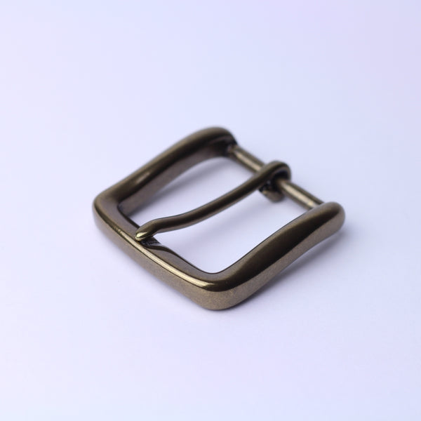 Solid brass belt buckle 35mm antique brass