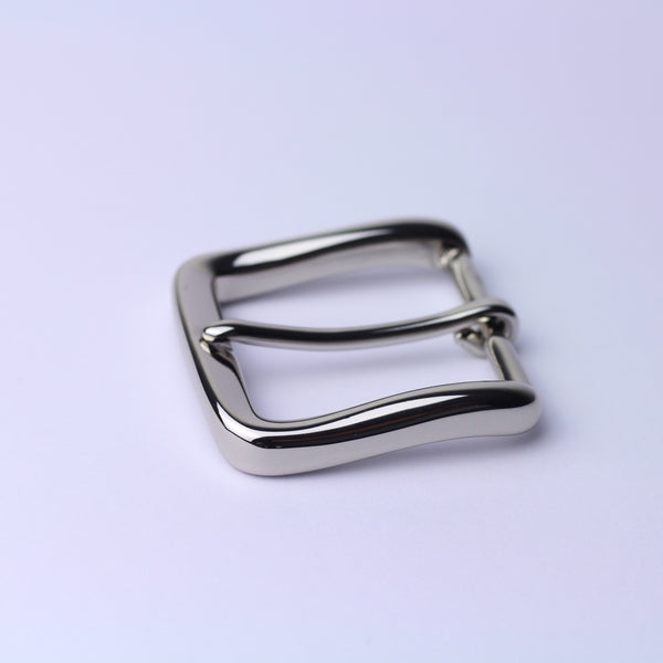 Solid brass buckle 40mm nickel polished