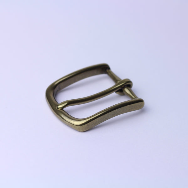 Solid brass buckle 35mm antic brass