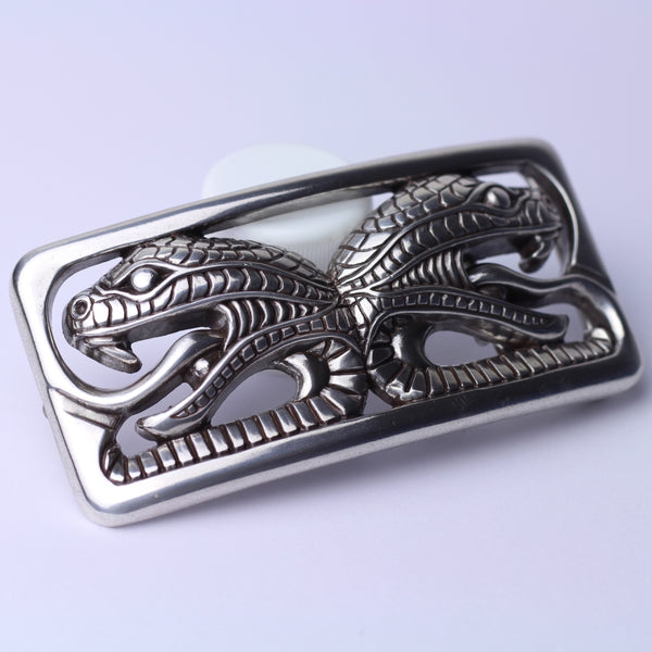 Zinc plaque buckle 40mm special silver