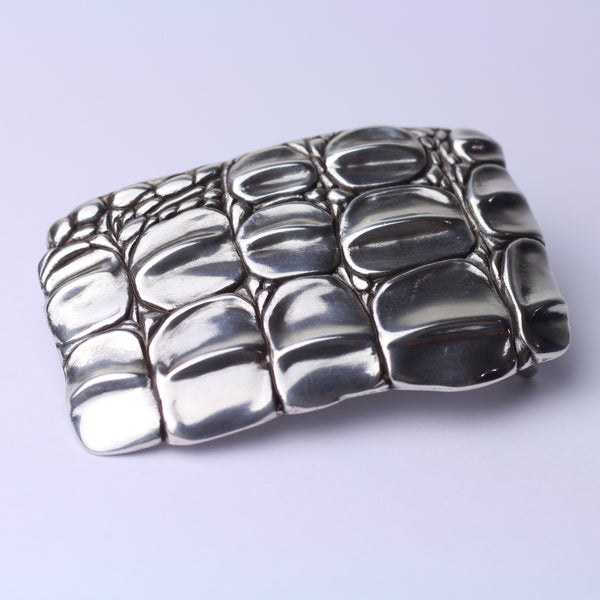 Zinc plaque buckle 40mm special silver